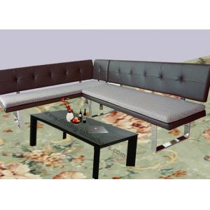 China Rectangle Artistic Coffee Tables , Tempered Glass Coffee Table Black Leg supplier