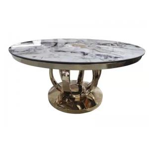 Cattelan Italia Stainless Steel Marble Dining Table Impact Resistance