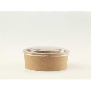 No Deformation Kraft Paper Bowls , Microwavable 12 Oz Salad Paper Bowls
