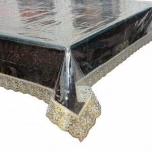Waterproof Disposable Plastic Table Skirts , Dust Proof Clear Pvc Table Cover