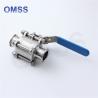 China Tri Clamp Ball Valve 3A 1" Sanitary 3PC Non Retention Manual Motorized With High Platform wholesale