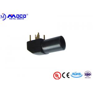 China Durable M12 Connector 4 Pin With 90° Socket , Printed Circuit Push Pull Connectors supplier