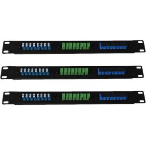 Cold Rolled Steel FTTH Fiber Optic Patch Panel LC SC E2000 For 1U Distribution Frame