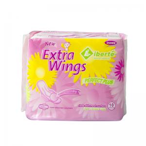 Congo extra wings Hot Sale Private Label Women Cotton Sanitary Pad Wholesale lady Sanitary Napkin manufacturer in china