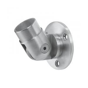 Stainless Steel Stair Handrail Polished Wall Mounted Adjustable Elbow Flange