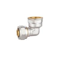 China Nickel Plated Brass Compression Fittings 90 Degree Compression Elbow on sale