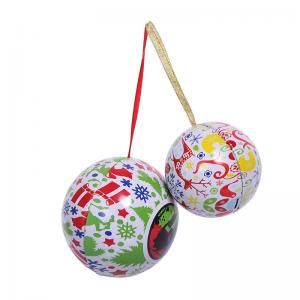 China Ball shape tin, metal packaging, promotional tin, customized tin, food grade tin box, Christmas tin supplier