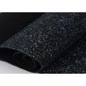 China Cotton Backing Laser Black Glitter Fabric , Sparkle Mixed Glitter Material Fabric wholesale