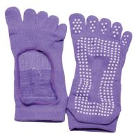 Cotton Knitted Anti Slip Yoga Socks Gymnastics Dot 5 Toe Yoga Grip Socks