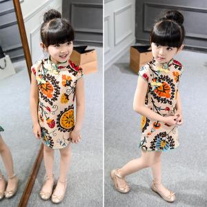 China 2016 Fashion Girl Kid's Chinese Style Dress Cheongsam Cute dress supplier