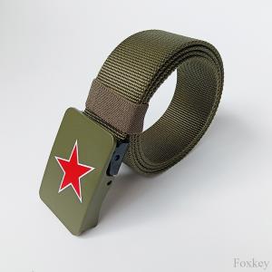 2 Inch Nylon Military Belt Five Pointed Star Print Custom Belts And Buckles