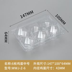 China Clear Plastic Egg Cartons - Clear Containers With Date Labels - Bulk Egg Storage Set - Reusable Storage Containers - 12-Count, Pack Of 48 wholesale