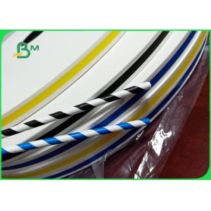 Size 240 - 600mm Stripe And Full Printing Edible Straw Paper For Hotel