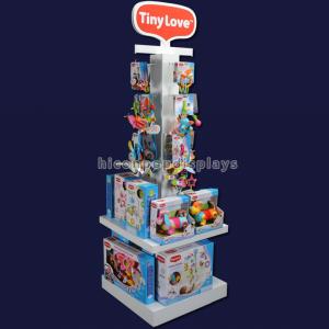 4 - Way Top Hook Wood Toy Display Shelf White Painted Retail Store Product Display