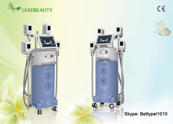 4 Handle Cryolipolysis Slimming Fat Loss Equipment / Cellulite Removal Machine
