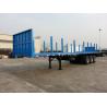 China Tri axle 40ft flatdeck flatbed trailer with column - TITAN vehicle wholesale