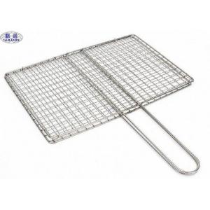 Square Barbecue Grill Wire Mesh , Stainless Steel BBQ Grill Mesh ISO Certificated