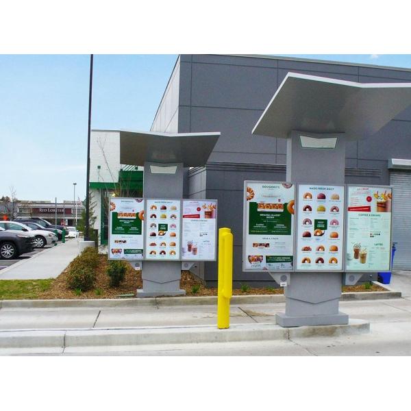 55Inch Removable Menu Board Outdoor IP65 3000Nits LCD Digital Signage and Display With Various Installation Methods