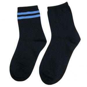 China Custom logo, design soft knitted straight students men socks supplier