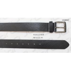 Decoration Natural Black PU Mens Casual Leather Belt With Classic Pin Buckle