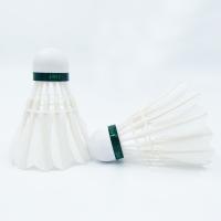 China Cheap 3in1 Type Wholesale Training Shuttlecock OEM Available Custom Natural Goose Feather Badminton Shuttlecock on sale