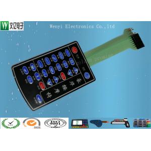 China PET Membrane Switch Connectors Pitch 2.54mm , Embossed Key Tactile Switch Keypad supplier