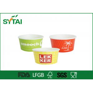 China Recycled Paper Ice Cream Cups with Custom Printing Polka Dot  24oz Paper Soup Cups supplier