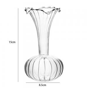 European Art Deco Design Transparent Glass Vase Terrarium Tabletop Vase