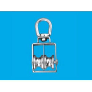 China swivel eye pulley with flat  shoulder and double wheels wholesale
