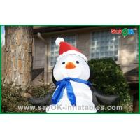 China Cute Christmas Santa Snowman Inflatable Holiday Decorations With Santa Hat on sale