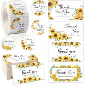 1.2 1.5 Inch Luxury Sticker Labels Printing Thank You Business Stickers Heart 500 Piece
