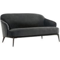 China Scratch Resistant Anti Stain Black Fabric Lounge Suites Ergonomically Black Upholstered Couch on sale