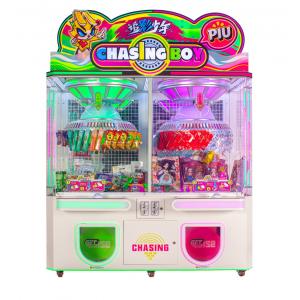 China 2 Players Clamp Prize Arcade Machine Clip Gift Game With Custom Logo Stickers supplier