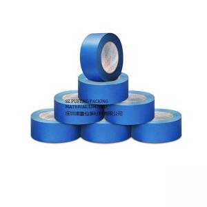China 3M RoHS Masking Adhesive Tape With UV Resistant Crepe Paper , Blue Heat Resistant Masking Tape supplier