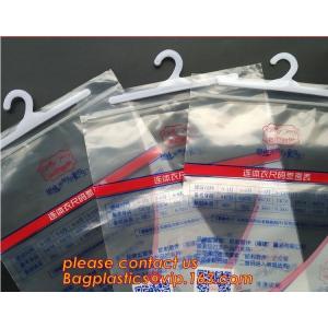 hanger hook plastic underwear packaging poly bags with hanger,Frosted PVC plastic hook bag button opening bagplastics