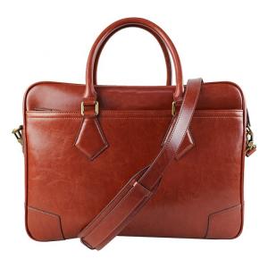 China Riendly Recycled Leather Briefcase Leather Laptop Bag For Men Fashion Men Genuine Leather Bags For Me supplier