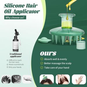 China BPA-Free Silicone Scalp Oil Applicator with Massage Bristles wholesale
