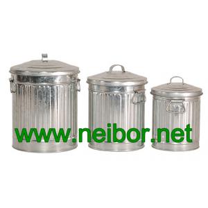 China galvanized storage cans storage bins with lid 4L 7L 10Litres supplier