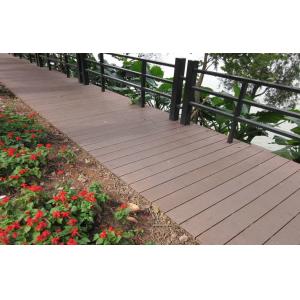 China Eco-friendly WPC Decking Flooring Waterproof Brown For Boardwalk supplier