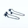 Stainless Steel Star Heart Stud Earring piercing ear stud chain