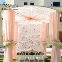 China Wedding Event Party Decoration Adjustable Round Pipe Curtain Drape Stage Wedding Backdrop Support on sale