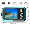 Dual Screen High Definition Video Cameras Underwater 24.0MP 1080p Lithium