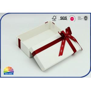 China Ribbon Bowknot Paper Medium Gift Box Silver Foil Hot Stamping supplier