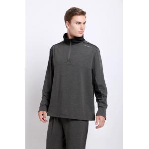 China Dark Grey Long Sleeve Polo Shirts wholesale