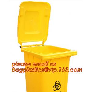 China Trash Can industrial trash bin, Control Liter HDPE Outdoor Plastic Trash Can plastic street waste bin with pedal, BAGPLA supplier