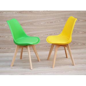 Modern Ergonomic Eames Dining Chair With Beech Wooden Legs