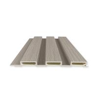 China Water Proof Grooved Wpc Wall Panel Laminated Wood Color For Interior Indoor on sale