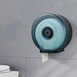 China Lockable ABS Round Paper Towel Dispenser Wall Mounted Dark Green supplier