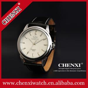 2015 Fashion Quartz Wristwatches Man Stainless Steel Caseback Original Japan Movt Quartz Watch Genuine Leather Watch