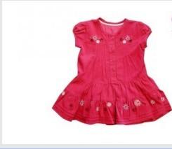 China Sleeveless Cool Hot Red All Cotton Infant Flower Girl Dress coat For Summer on sale 